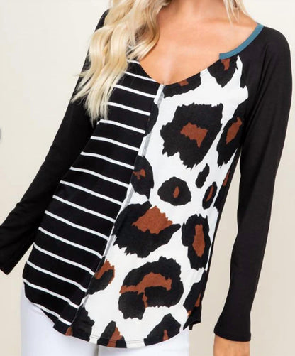 Striped With Animal Print
