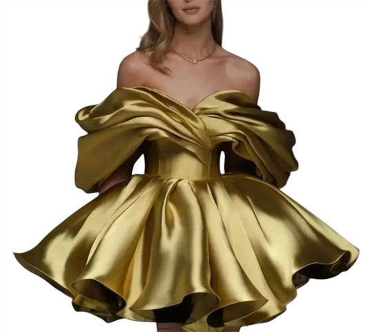 Luxury One Shoulder Satin High Waist Short Dress