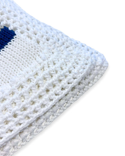 Boy's Light Blue/grey/navy Stripe Blanket