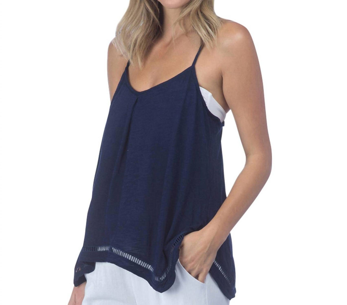 Pleat Front Easy Tank Top