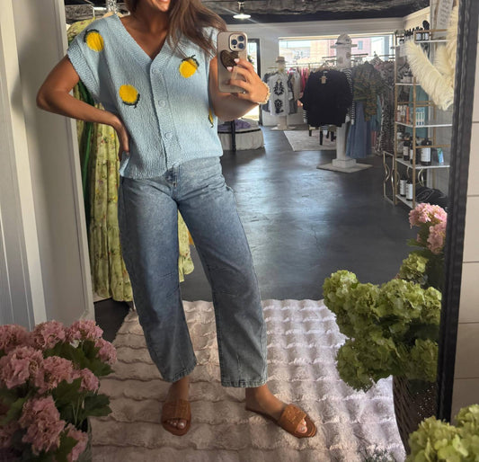 Lemon Sweater Vest Cardigan