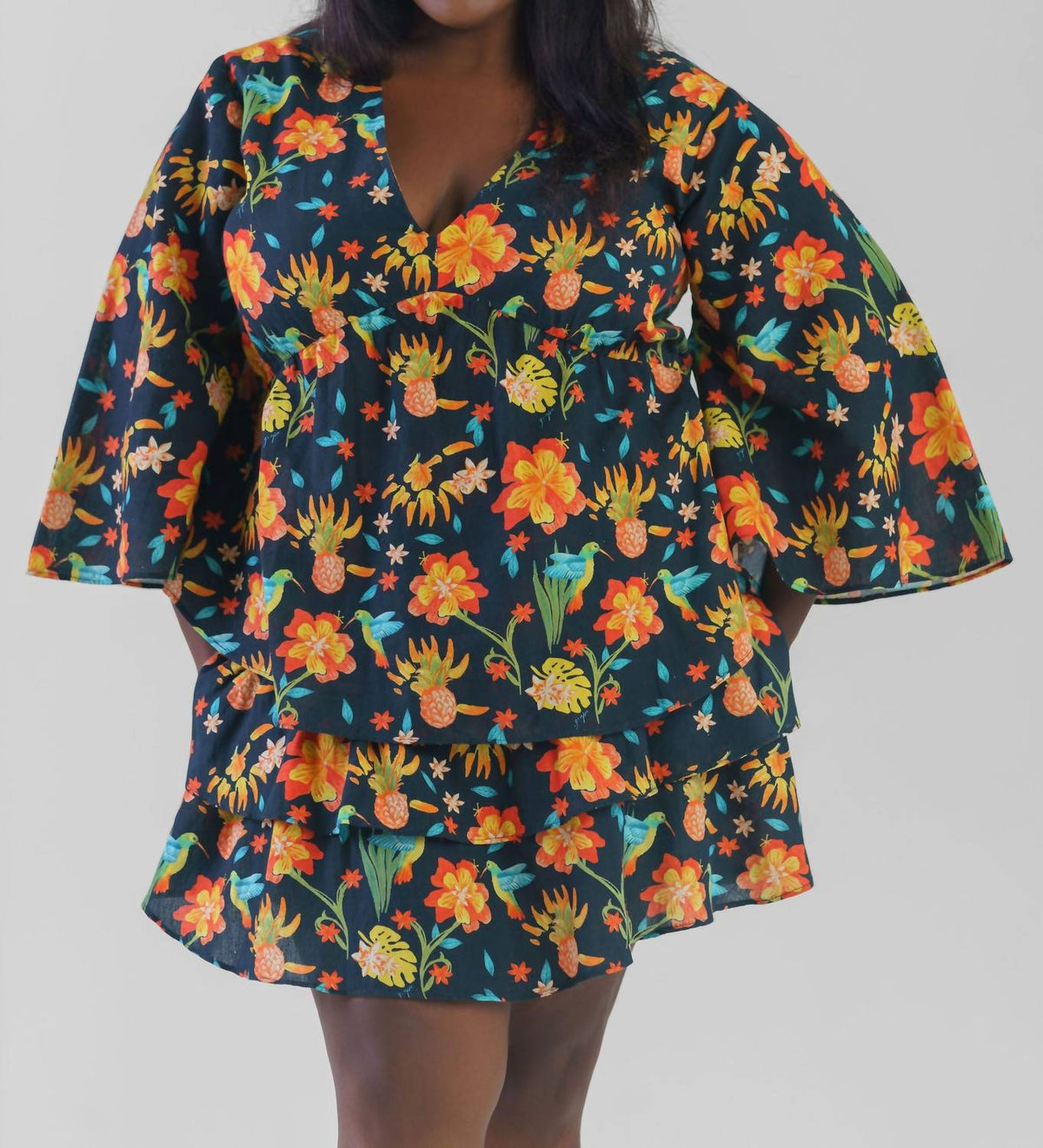 Sitara V Neck Top - Plus