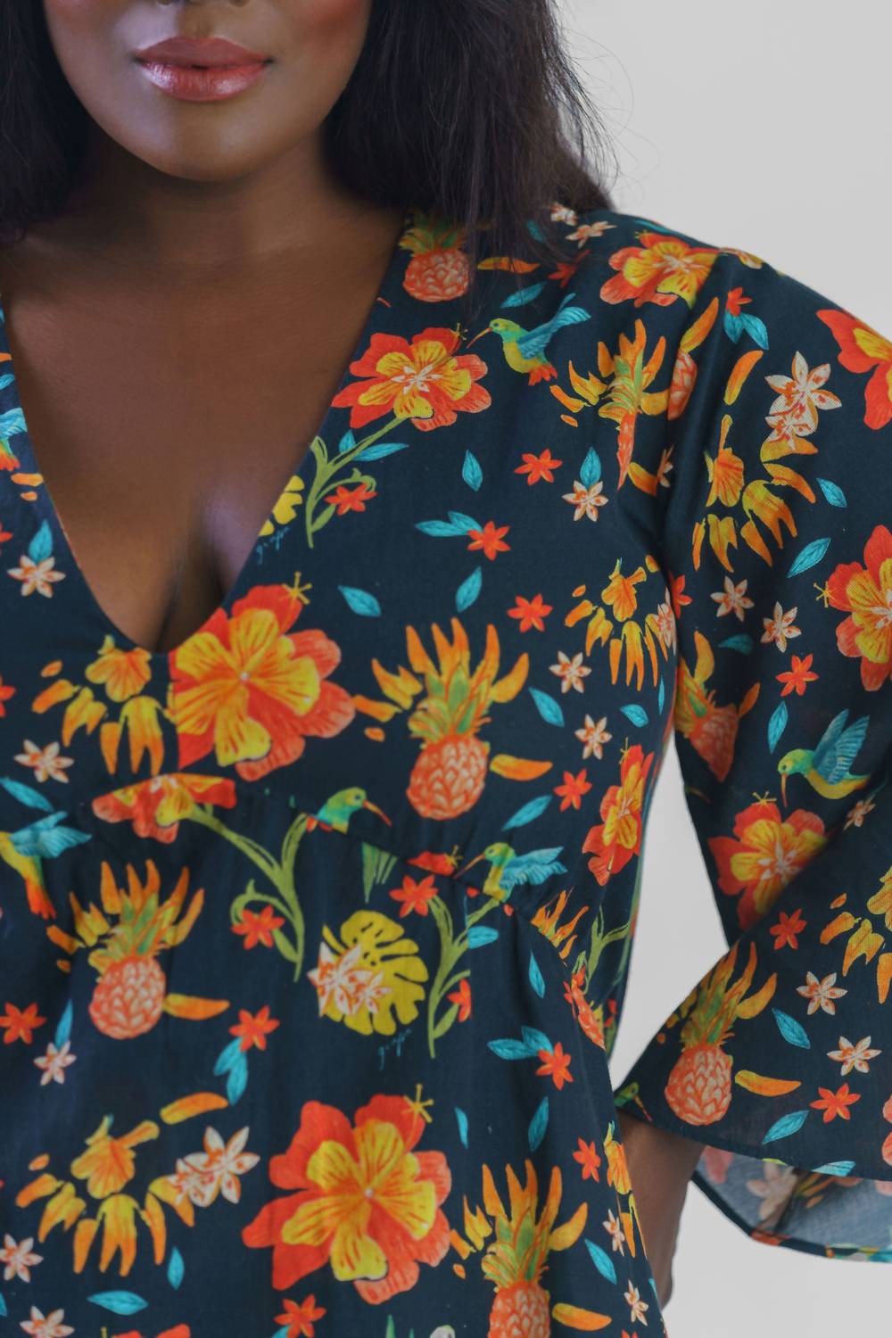 Sitara V Neck Top - Plus