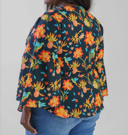 Sitara V Neck Top - Plus