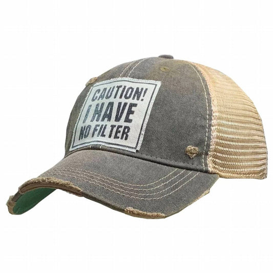 Unisex Caution I Have No Filter Trucker Cap