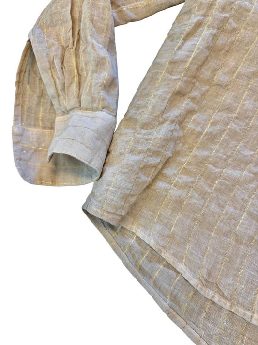 Women's Linen Striped Shirt