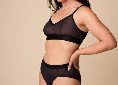 Comfort Mesh Sheer Triangle Bralette