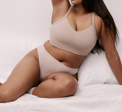 Whipped Knit V-neck Bralette