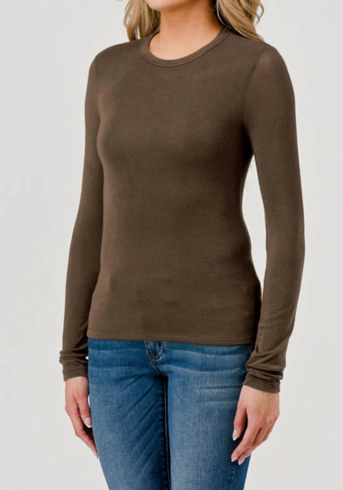 Double Layered Hacci Long Sleeve Top