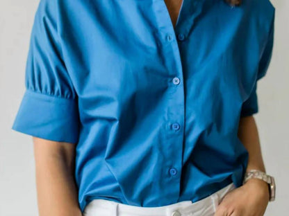 Short Sleeve Ruffle Shirt