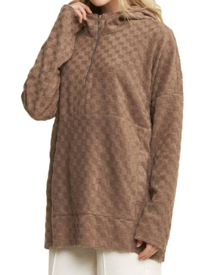 Plush Textured Zip Hoodie