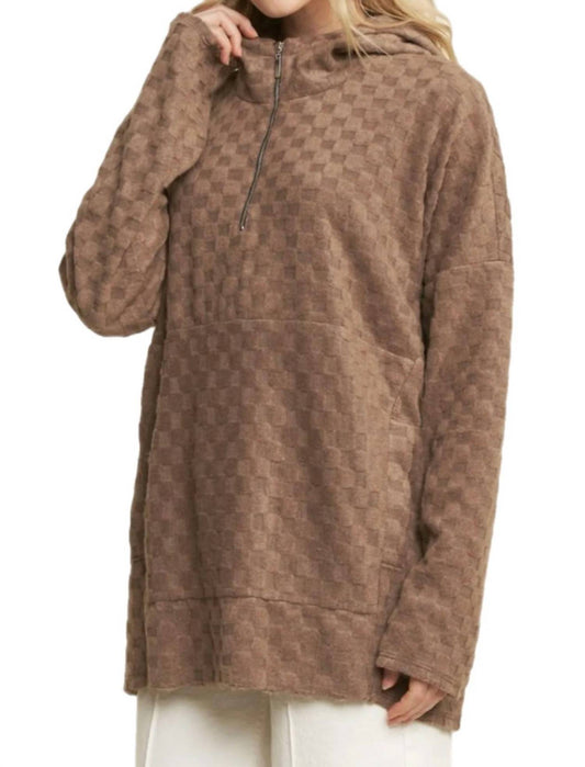 Plush Textured Zip Hoodie