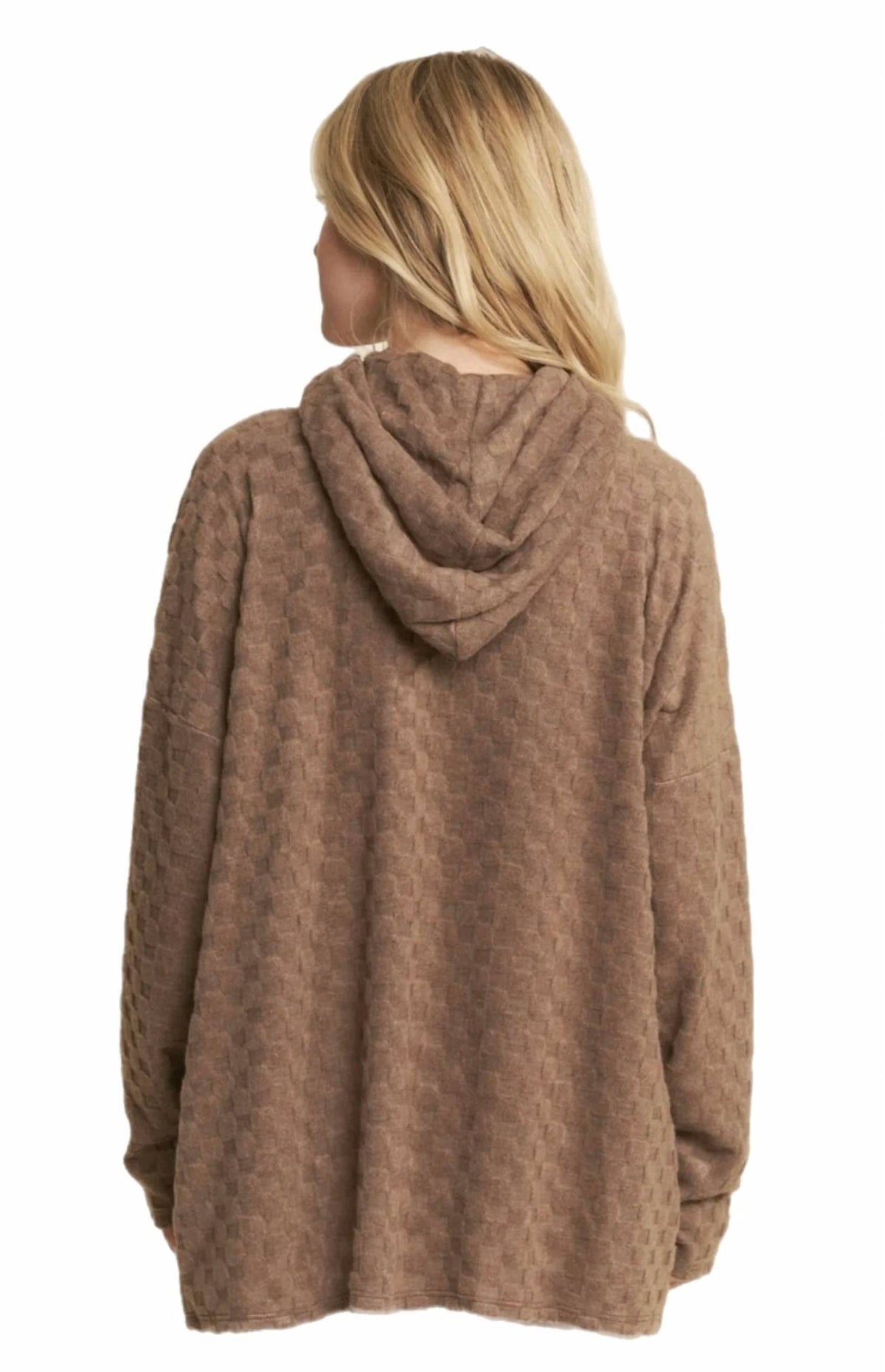 Plush Textured Zip Hoodie