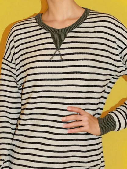 Striped Cozy Pullover Top