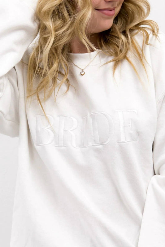 Unisex - Bride Embroidered Sweatshirt