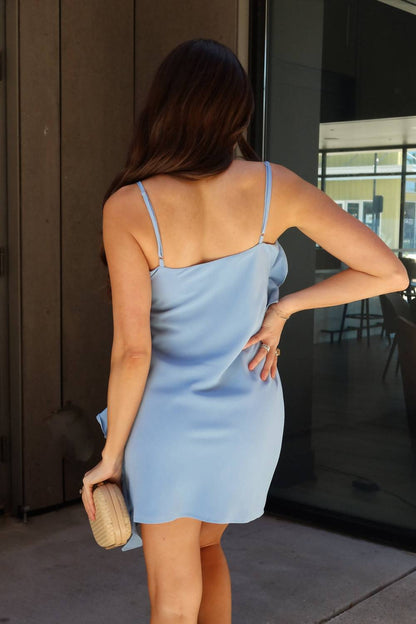 Cecilia Cowl Neck Ruffled Mini Dress