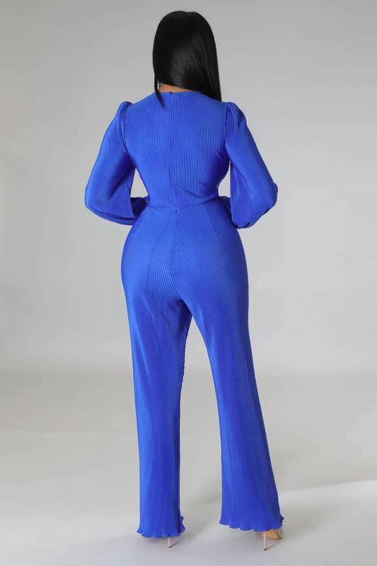Cold Hearted Plisse Cutout Jumpsuit