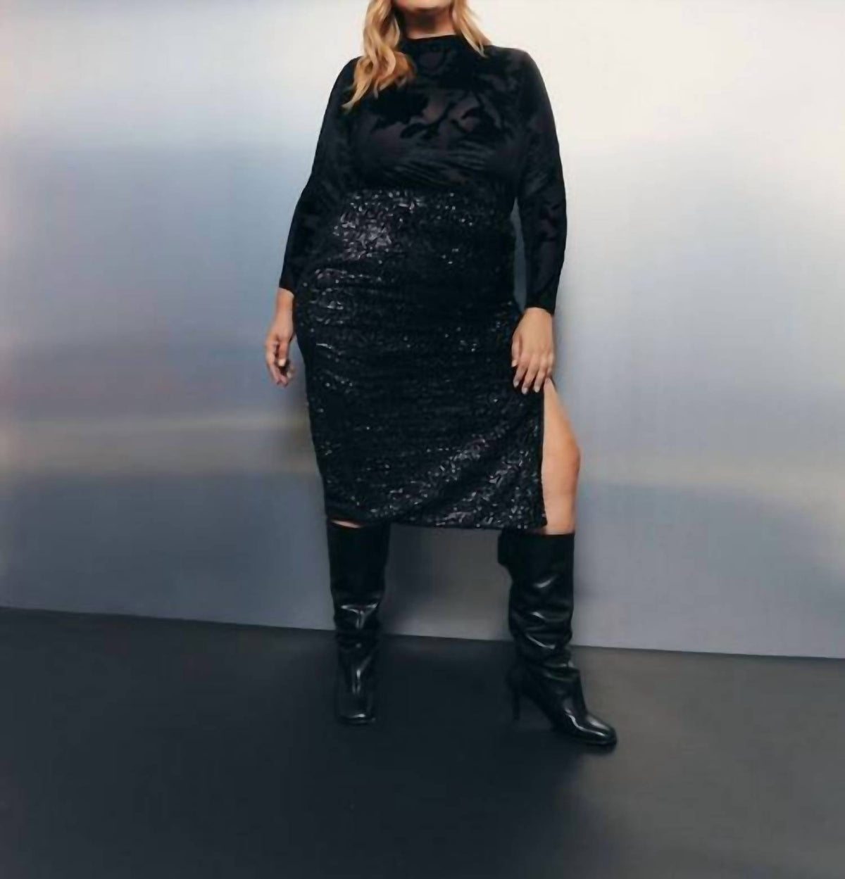 Sequin Midi Skirt