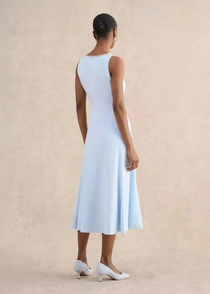 Petite Beatrix Embellished Trimmed Midi Dress