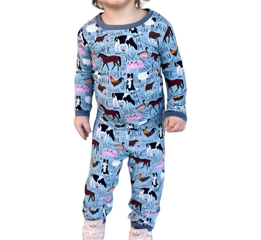 Kid's Two Piece Bamboo Pajamas