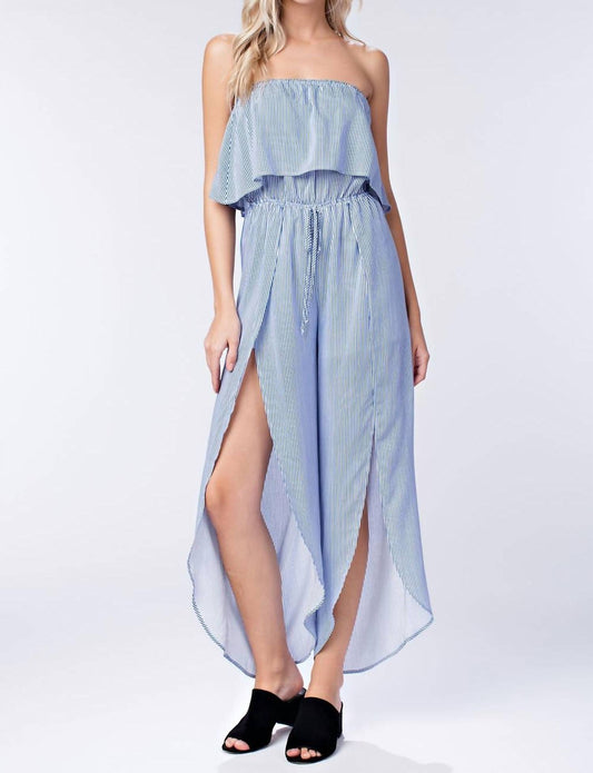 All Aboard Striped Jumpsuit
