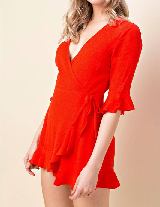 Ruffle Wrap Romper
