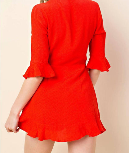 Ruffle Wrap Romper