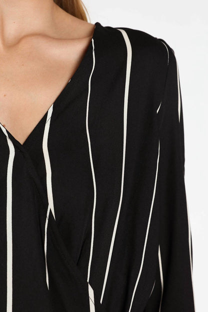 St Thomas V Back Striped Romper