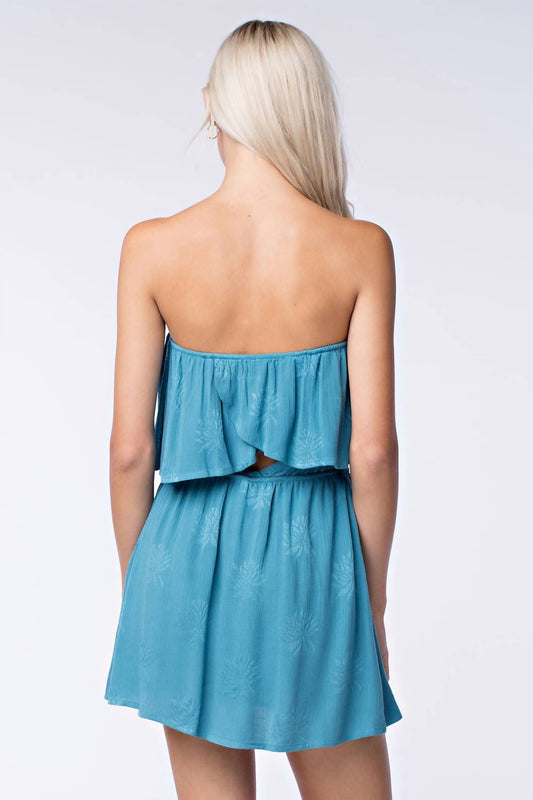 Strapless Two-tier Wrap Dress