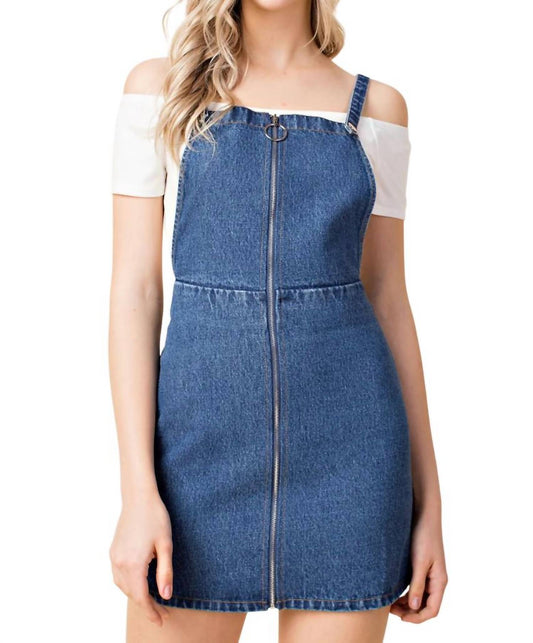 Zip Up Overall Dress