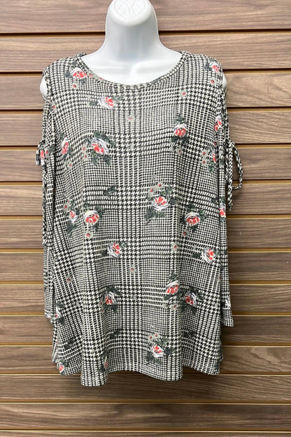 Women's Cold Shoulder Floral Top