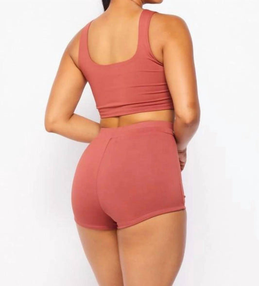 Bucket List Matching Eyelet Short Set