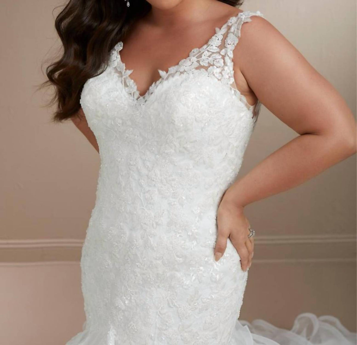 Glitzy Lace Wedding Gown