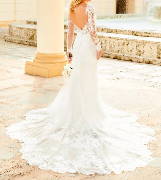 Long Sleeve Lace Wedding Gown