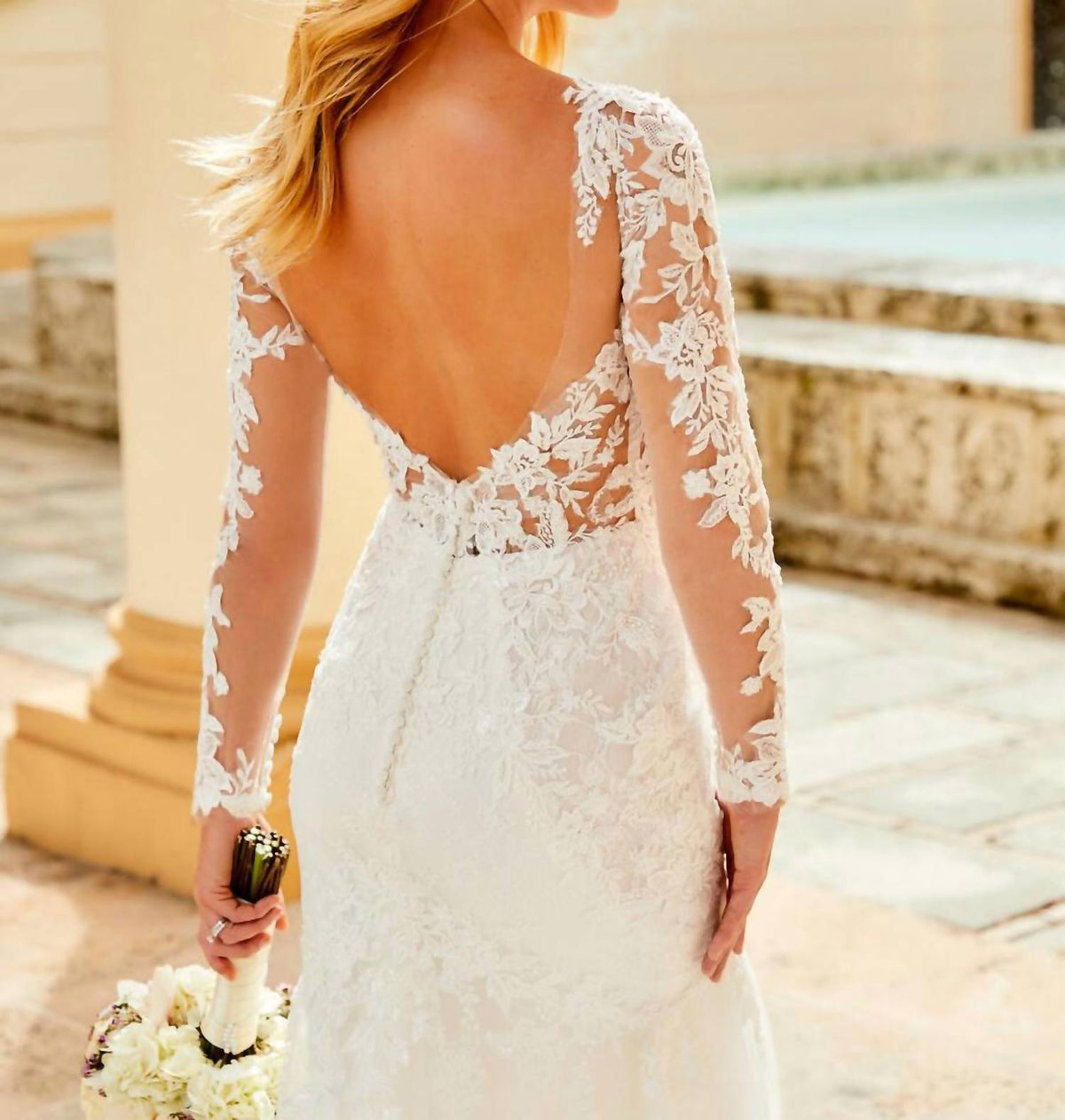 Long Sleeve Lace Wedding Gown