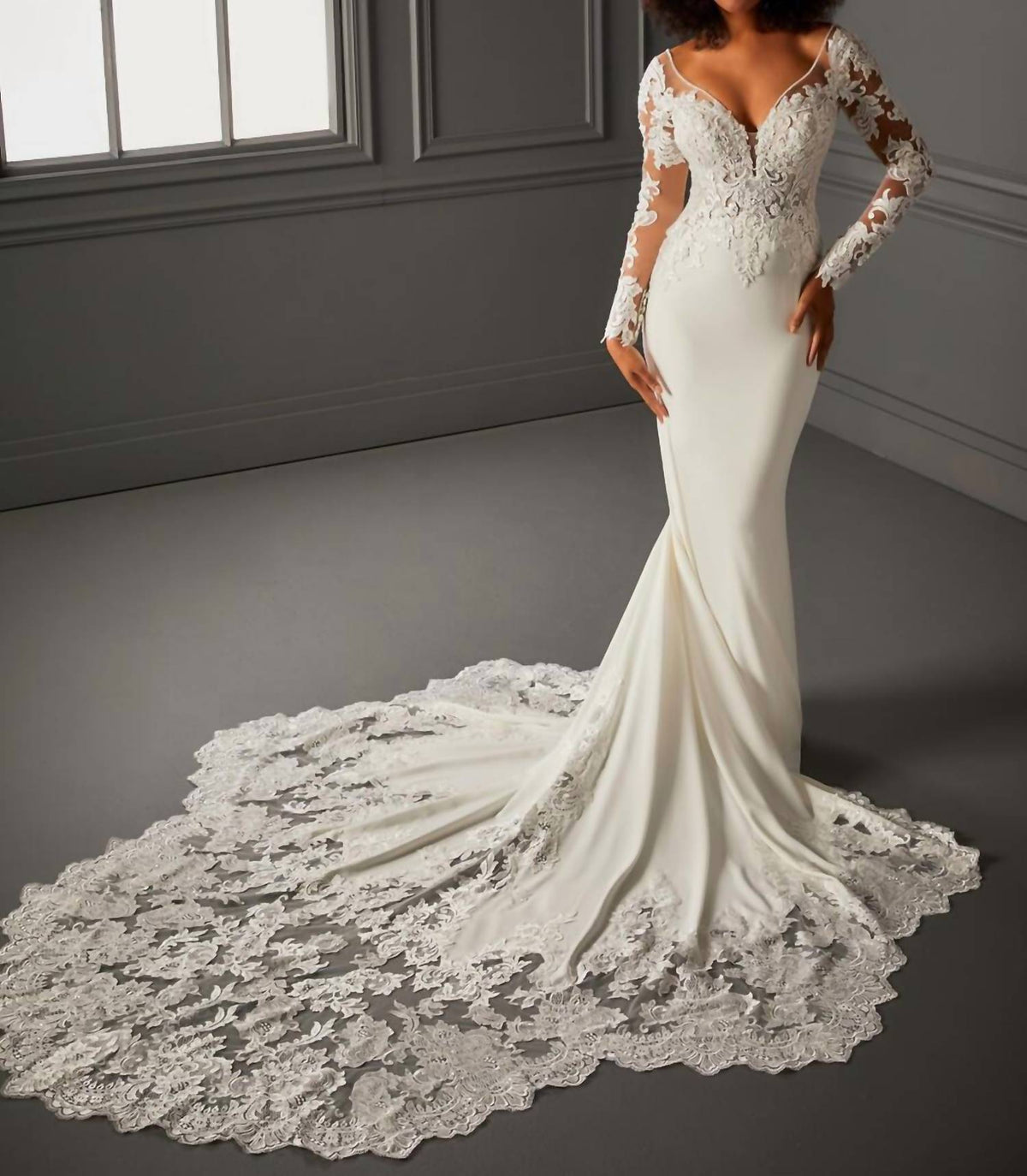 Long Sleeve Wedding Gown