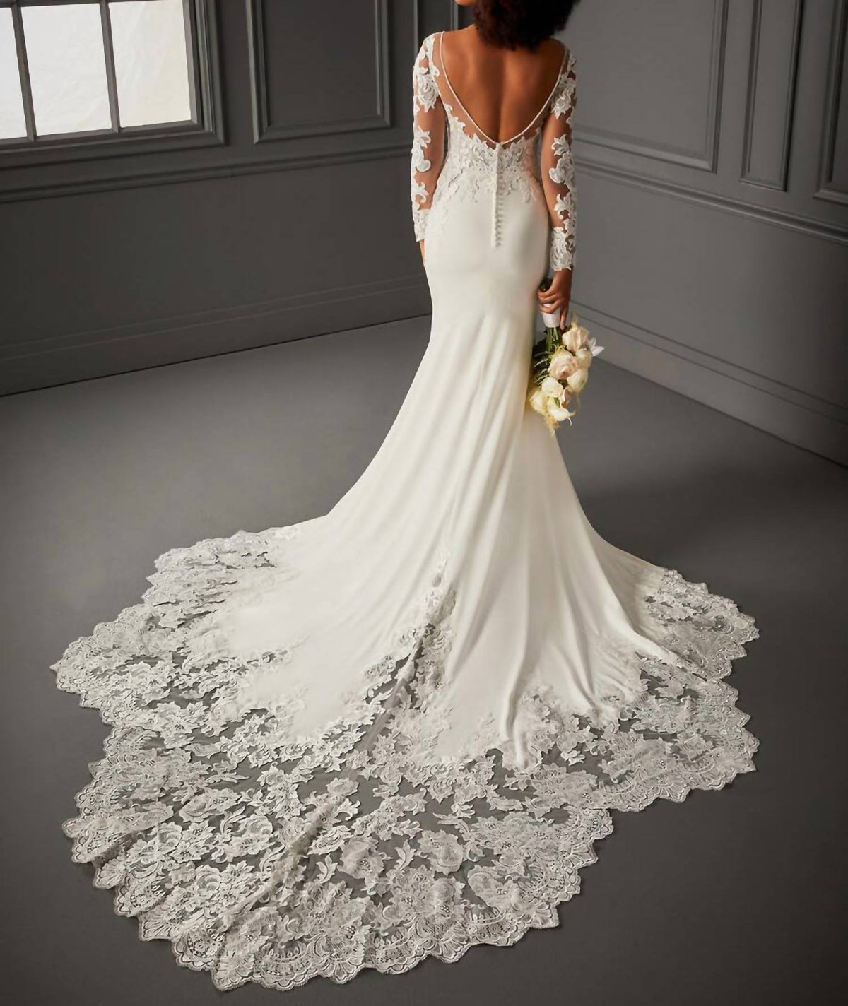 Long Sleeve Wedding Gown