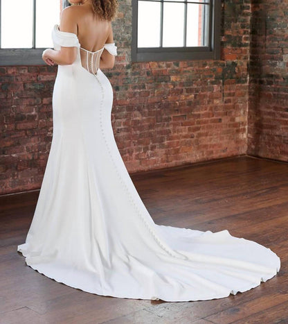 Off Shoulder Wedding Gown