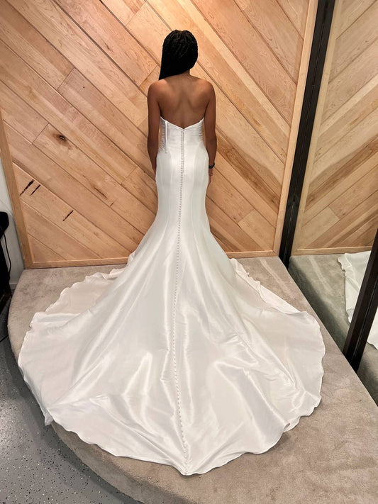 Strapless Fit And Flare Wedding Gown