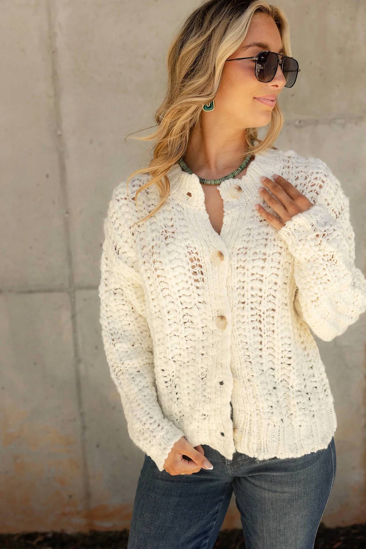 Aria Cable Knit Cardigan