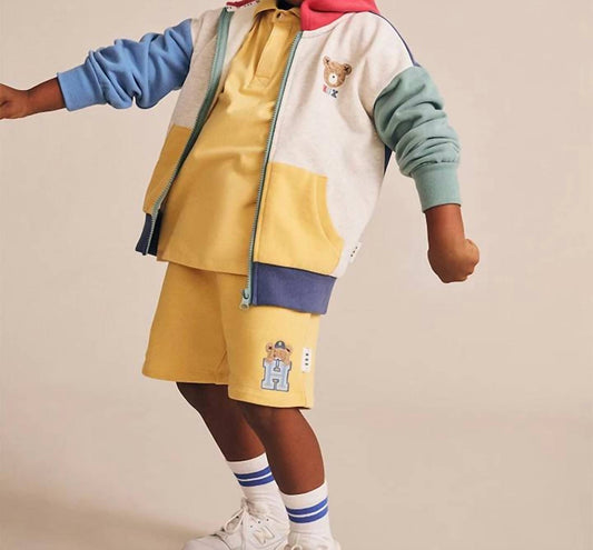 Boy's Huxbear Colorblock Zip Up Hoodie