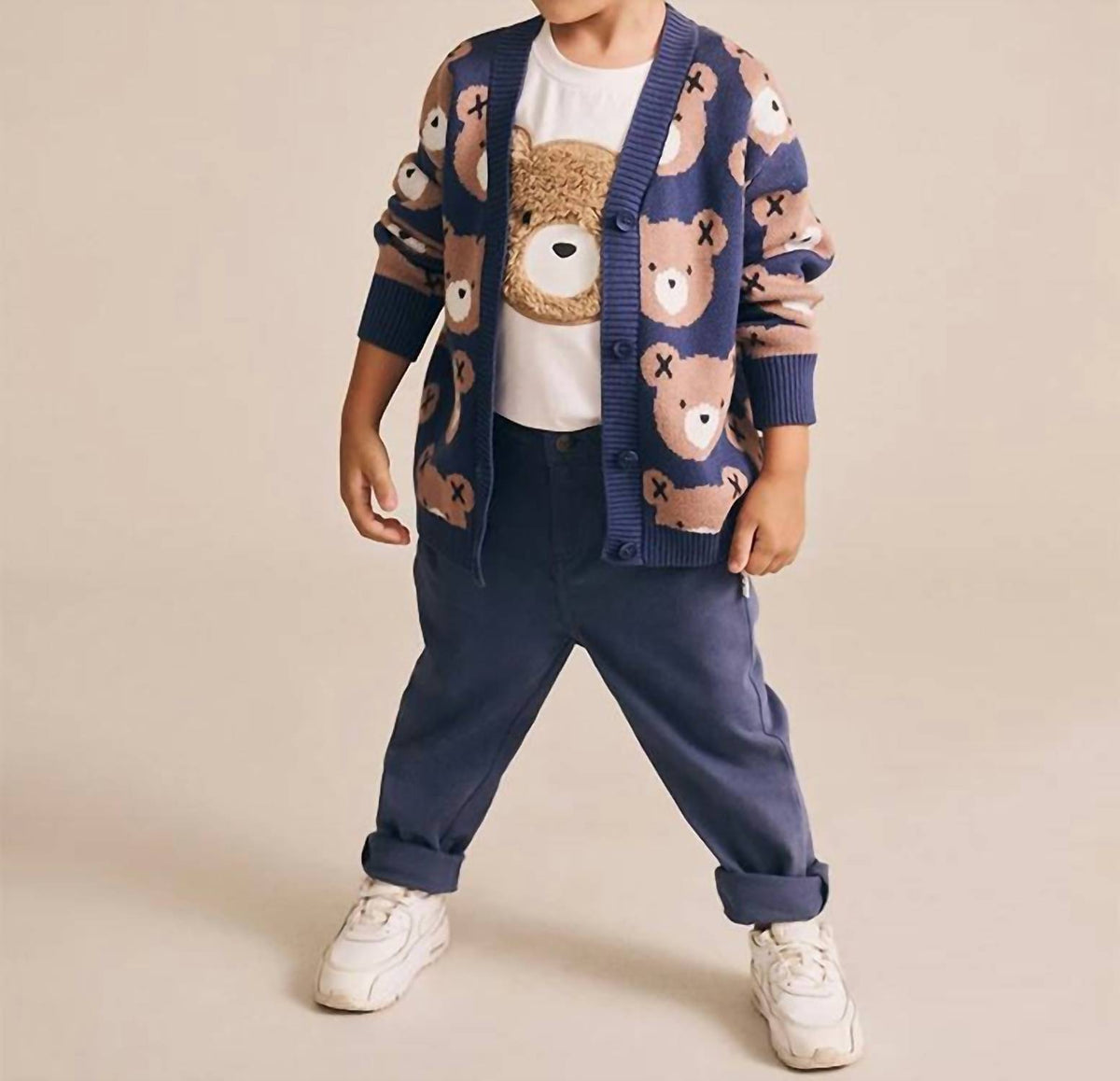 Boy's Huxbear Knit Cardigan