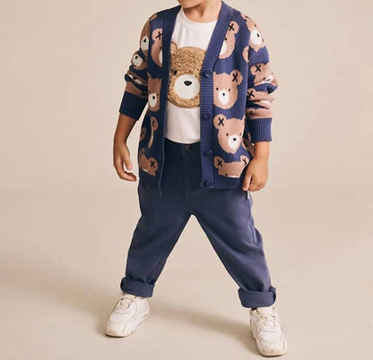 Boy's Huxbear Knit Cardigan