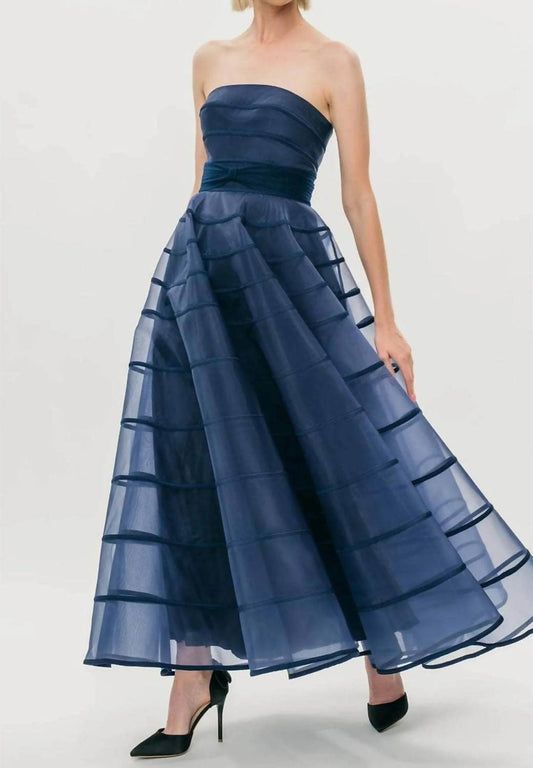 Strapless A-line Prom Dress