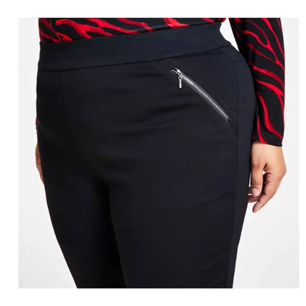 Women's High Rise Straight-leg Ponte Pants - Plus