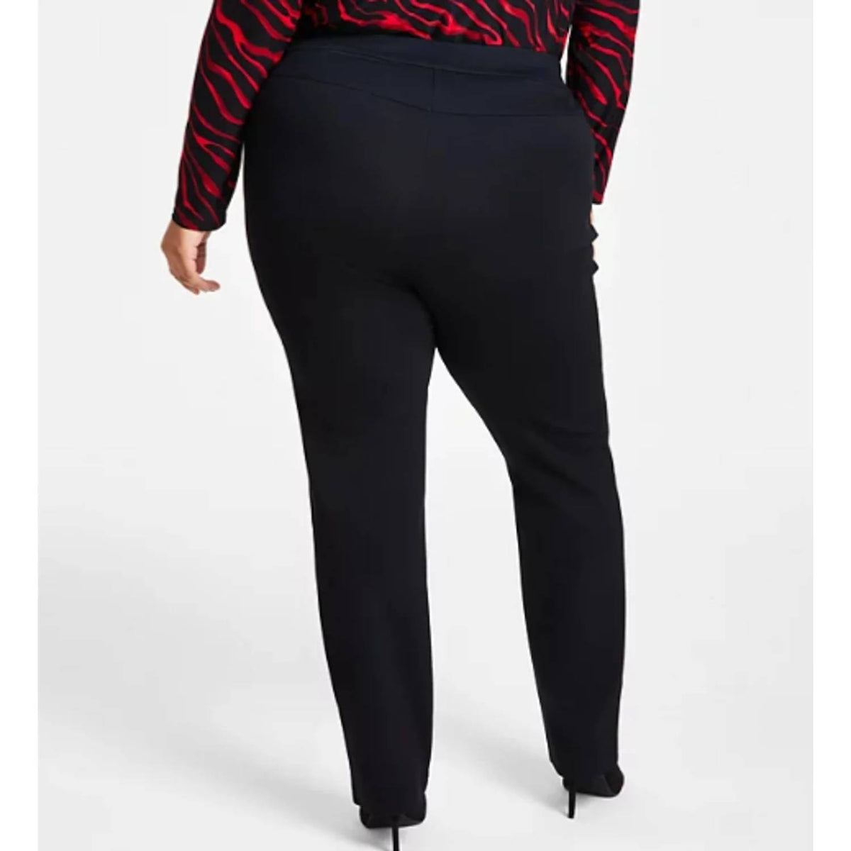 Women's High Rise Straight-leg Ponte Pants - Plus