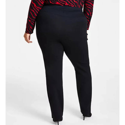 Women's High Rise Straight-leg Ponte Pants - Plus