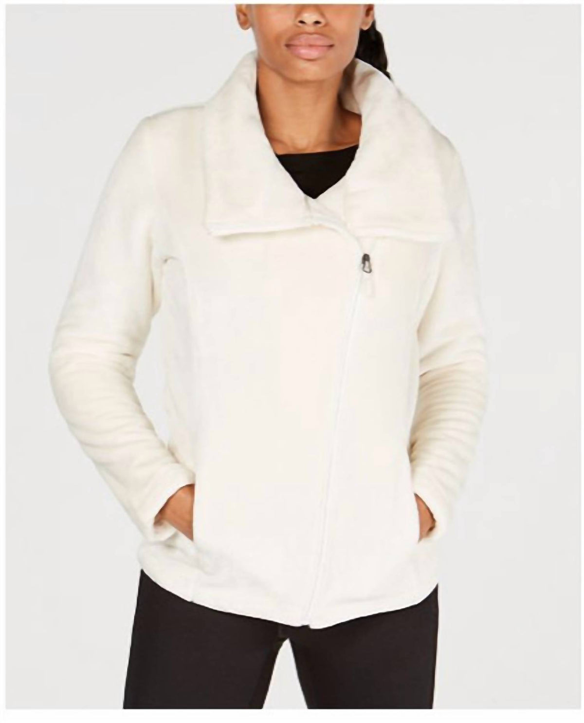 Activewear Asymmetrical Zip Fleece Jacket