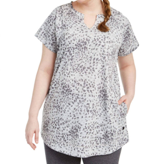 Activewear Plus Size Printed Tunic