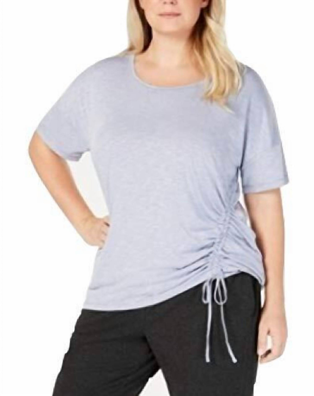 Activewear Plus Size Side Tie Top